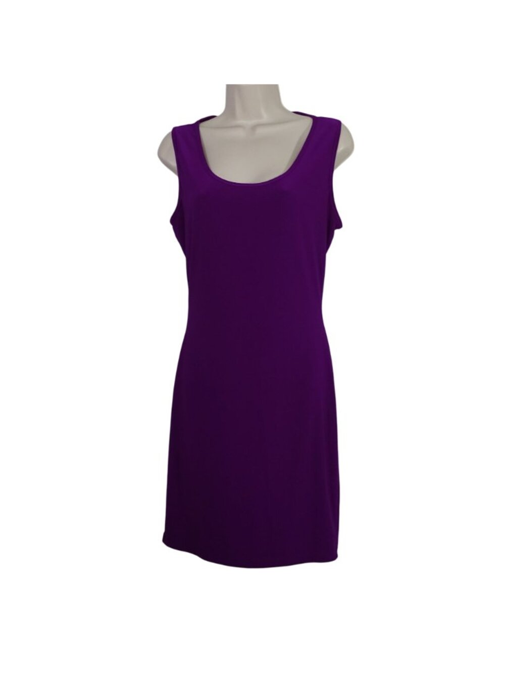 Symphony Sleeveless Purple Bodycon Sheath Dress Women Size L Laser Cut Back Y2K - Picture 2 of 9